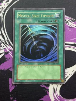Yugioh Mystical Space Typhoon MRL-047 Ultra Rare 1st Edition MP Magic Ruler - Image 1
