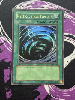 Yugioh Mystical Space Typhoon MRL-047 Ultra Rare 1st Edition NM Magic Ruler - Image 1
