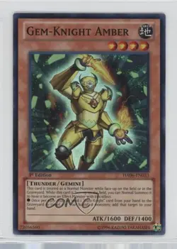 Gem-Knight Amber 1st Ed. YuGiOh Hidden Arsenal 6: Omega Xyz #HA06-EN033 e6j - Image 1
