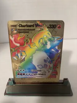 Charizard VMAX Rainbow Gold Metal Pokemon Card Collectible/Gift/Display. - Image 2