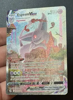 2021 Pokemon Card SWSH: Fusion Strike Espeon VMAX Alt Art Card 270/264 NM - Image 3