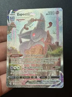 2021 Pokemon Card SWSH: Fusion Strike Espeon VMAX Alt Art Card 270/264 NM - Image 4