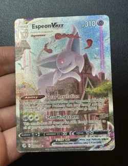 2021 Pokemon Card SWSH: Fusion Strike Espeon VMAX Alt Art Card 270/264 NM - Image 5