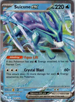 Suicune ex Classic Collection Trading Card Game Classic 010/034 NM Holo - Image 1