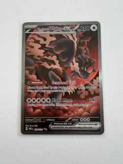 Pokemon TCG Bloodmoon Ursaluna EX Prismatic Evolutions Holo Card 168/131 - Image 1