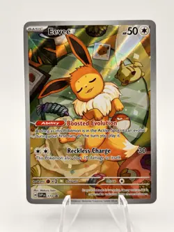 Pokemon TCG Prismatic Evolutions Eevee Promo Card SVP 173 Black Star - Image 1