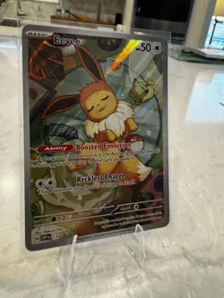 Pokemon TCG Prismatic Evolutions Eevee Promo Card SVP 173 Black Star - Image 2