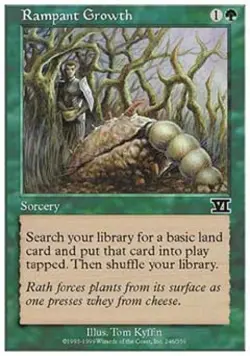 Rampant Growth - Medium Play MTG Classic 6th Edition - Image 1