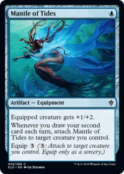 1x Mantle of Tides - Foil MTG Throne Of Eldraine NM Magic Foil - Image 1