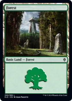 4x Forest (269/269) MTG Throne Of Eldraine NM Magic Regular - Image 1