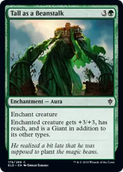 1x Tall as a Beanstalk - Foil MTG Throne Of Eldraine NM Magic Foil - Image 1