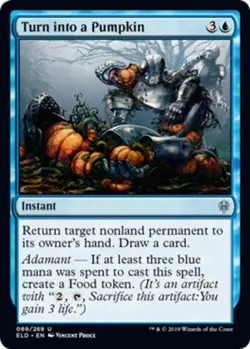 1x Turn into a Pumpkin - Foil MTG Throne Of Eldraine NM Magic Foil - Image 1