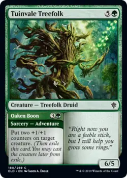 1x Tuinvale Treefolk - Foil MTG Throne Of Eldraine NM Magic Foil - Image 1
