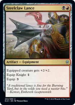 1x Steelclaw Lance - Foil MTG Throne Of Eldraine NM Magic Foil - Image 1