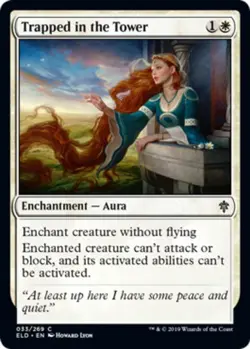 1x Trapped in the Tower - Foil MTG Throne Of Eldraine NM Magic Foil - Image 1