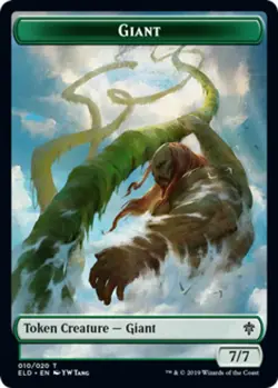1x Giant Token (010/020) MTG Throne Of Eldraine NM Magic Regular - Image 1