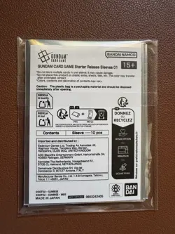 Official Bandai Gundam Card Game Limited Starter Release Sleeves 01 - Image 2