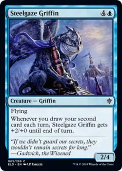 1x Steelgaze Griffin - Foil MTG Throne Of Eldraine NM Magic Foil - Image 1