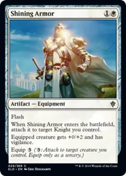 1x Shining Armor - Foil MTG Throne Of Eldraine NM Magic Foil - Image 1