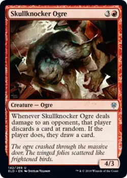 1x Skullknocker Ogre - Foil MTG Throne Of Eldraine NM Magic Foil - Image 1