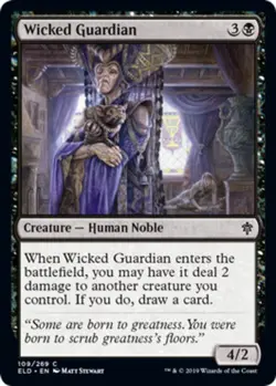 1x Wicked Guardian - Foil MTG Throne Of Eldraine NM Magic Foil - Image 1