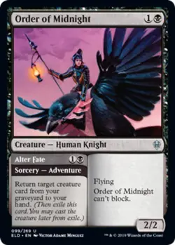 1x Order of Midnight MTG Throne Of Eldraine NM Magic Regular - Image 1