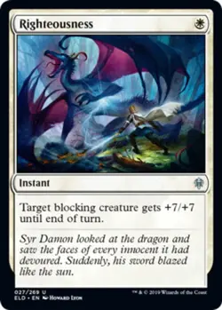 1x Righteousness - Foil MTG Throne Of Eldraine NM Magic Foil - Image 1