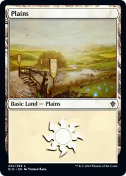 1x Plains (250/269) - Foil MTG Throne Of Eldraine NM Magic Foil - Image 1