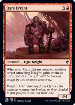1x Ogre Errant - Foil MTG Throne Of Eldraine NM Magic Foil - Image 1