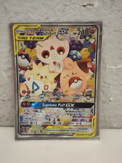 Pokemon TCG Cosmic Eclipse - Togepi & Cleffa & Igglybuff GX #143a/236 - Image 1