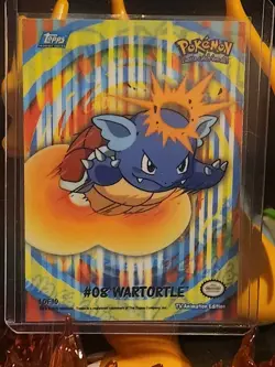 2000 Topps pokemon TV Animation Edition Series 2 Puzzle Back WARTORTLE #1 of 10 - Image 1