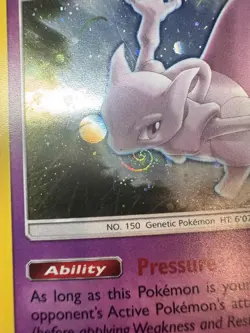 🌈 GALAXY SWIRL - COSMOS Holo Mewtwo Black Star Pokemon Shining Legends SM77 - Image 1