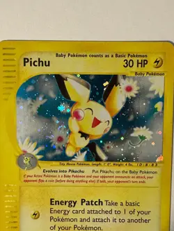Pokemon -Pichu- 022/165 Expedition Base Set Holo Foil Rare --WITH SWIRL-- (MP) - Image 3