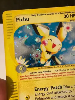 Pokemon -Pichu- 022/165 Expedition Base Set Holo Foil Rare --WITH SWIRL-- (MP) - Image 5
