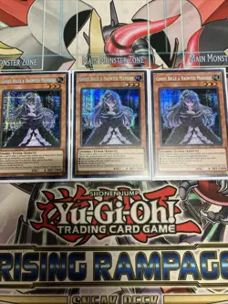 3x Ghost Belle & Haunted Mansion Prismatic Secret Rare MP22-EN258 Yugioh Playset - Image 1