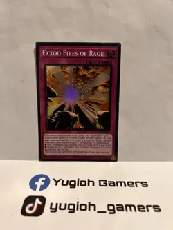 YUGIOH EXXOD FIRES OF RAGE INFO-EN068 1st EDITION SUPER LIGHT PLAYED - Image 1