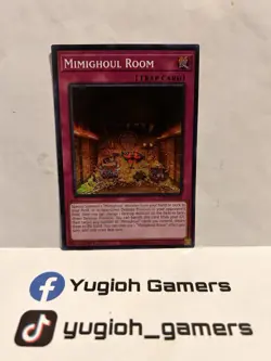 YUGIOH MIMIGHOUL ROOM INFO-EN096 1st EDITION SUPER LIGHT PLAYED - Image 1