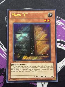 Yugioh Maxx "C" STOR-EN086 Secret Rare 1st Edition NM Storm of Ragnarok - Image 3