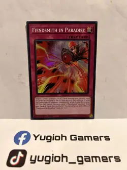 YUGIOH FIENDSMITH IN PARADISE INFO-EN072 1st EDITION SUPER LIGHT PLAYED - Image 1