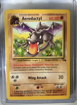 Pokemon TCG Aerodactyl 16/62 Non-Holo Rare Fossil 1999 Unlimited Card - Image 1