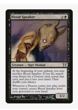 Blood Speaker #103 Champions of Kamigawa (CHK) Magic Card in Protective Sleeve - Image 1