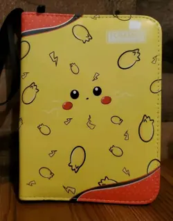 Pokemon Pikachu TCG Binder Yellow Zip Up Card Holder 55 Pages Holds 440 Card NEW - Image 1