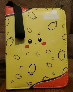 Pokemon Pikachu TCG Binder Yellow Zip Up Card Holder 55 Pages Holds 440 Card NEW - Image 2