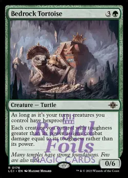 Bedrock Tortoise 2x FOIL Lost Caverns of Ixilan MTG LCI Rare MINT green - Image 1