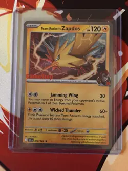 Team Rockets Zapdos GameStop Stamped 70/182 | Holo Pokemon Card | NM+ - Image 1