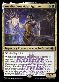 Amalia Benavides Aguirre 1x FOIL Lost Caverns of Ixalan MTG LCI Rare MINT wht bk - Image 1