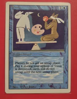 MTG | Minor Misprint | Stasis - Revised Edition (3ED) | Off-Center | LP - Image 1