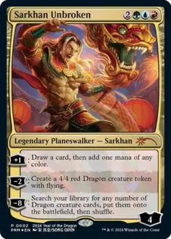 MTG English Sarkhan Unbroken (Year of the Dragon 2024) NM Foil - Image 1