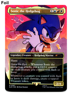 Sonic the Hedgehog (Rainbow Foil) [Secret Lair x Sonic] MTG SLD 2087 NM/M 💧🔥⚪ - Image 1