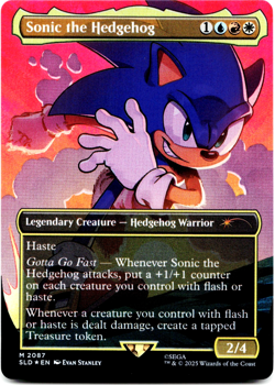 Sonic the Hedgehog (Rainbow Foil) [Secret Lair x Sonic] MTG SLD 2087 NM/M 💧🔥⚪ - Image 3